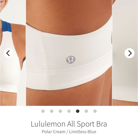 Lululemon All Sport Bra, white and blue. Small. Mesh, Power Luxtreme. - Picture 13 of 14